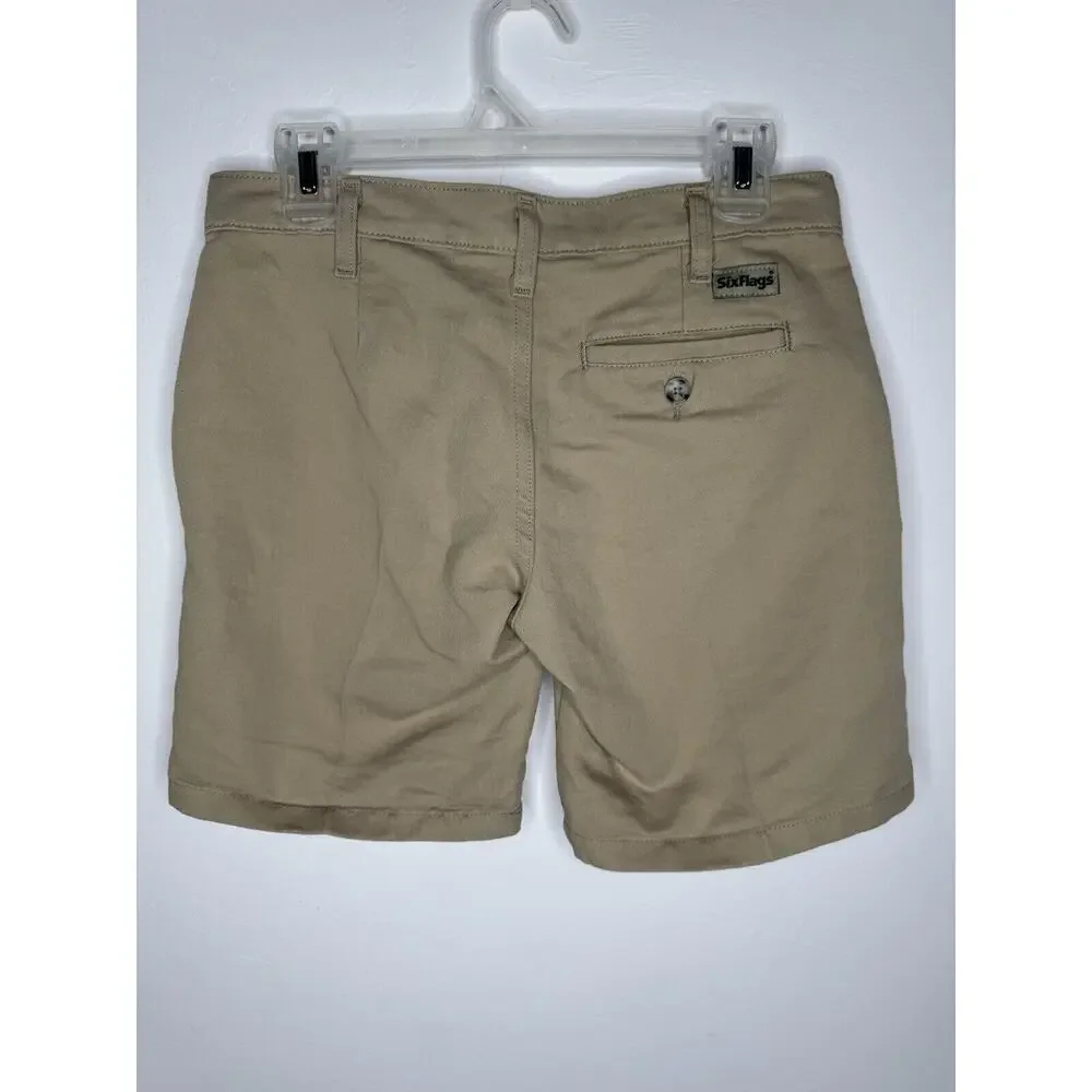 Six Flags Women’s Size 6 Classic Fit Beige Uniform‎ Shorts